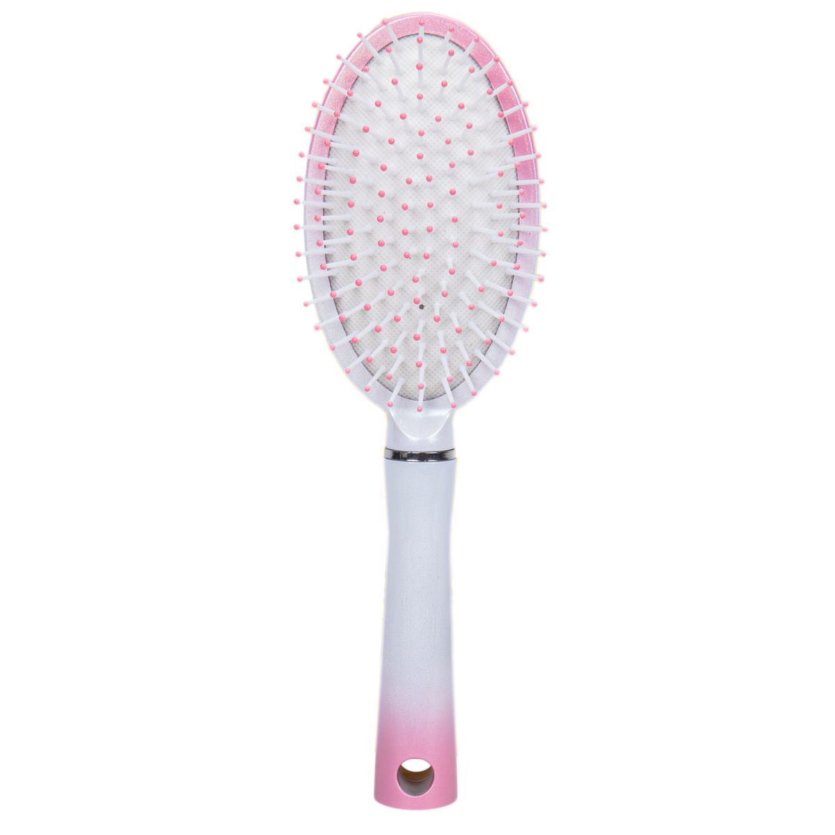 CEPILLO CABELLO SOFT OVALADO BCO/ROSA