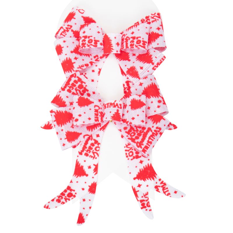 MOÑOS NAVIDAD BLANCO/ROJO 13X18CM (2U)