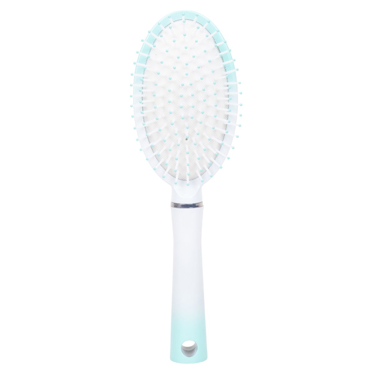 CEPILLO CABELLO SOFT OVALADO BCO/VERDE