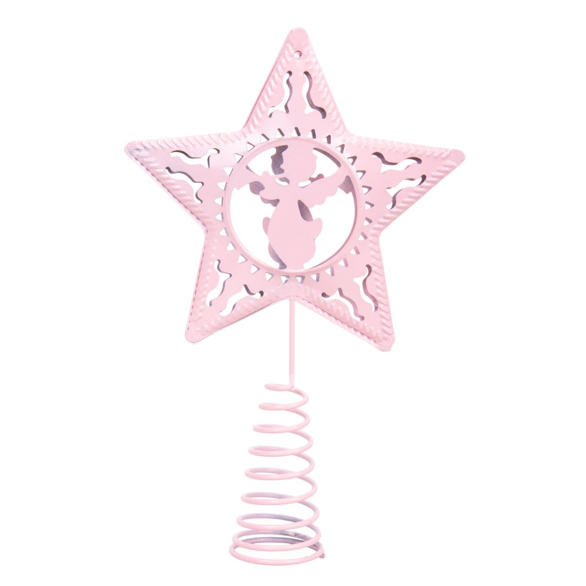 ESTRELLA NAVIDAD ROSA CON BRILLO 9X14CM