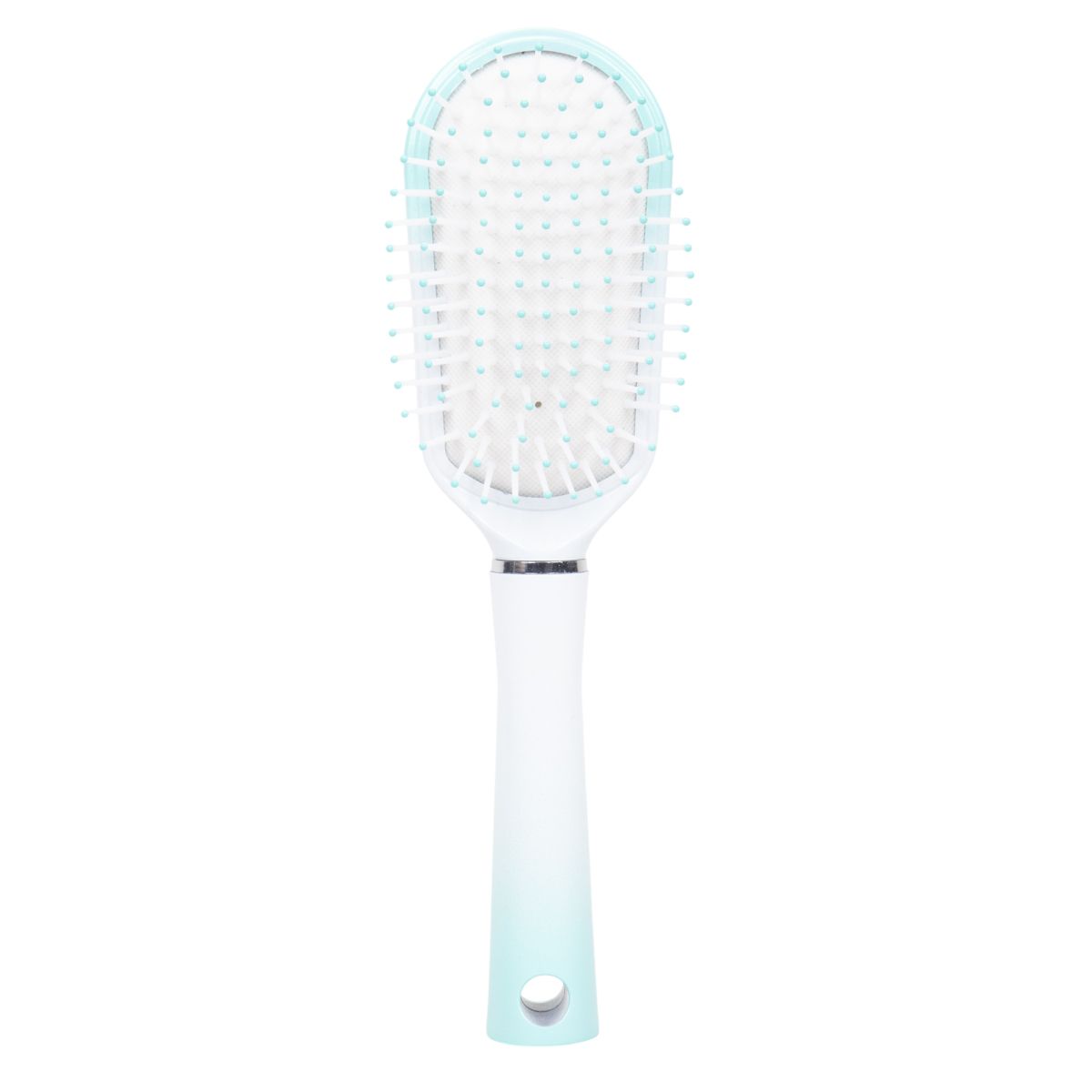 CEPILLO CABELLO SOFT RECTANGULAR BCO/VERDE