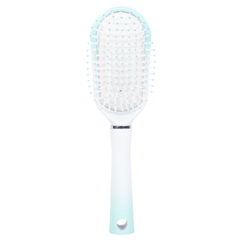 CEPILLO CABELLO SOFT RECTANGULAR BCO/VERDE
