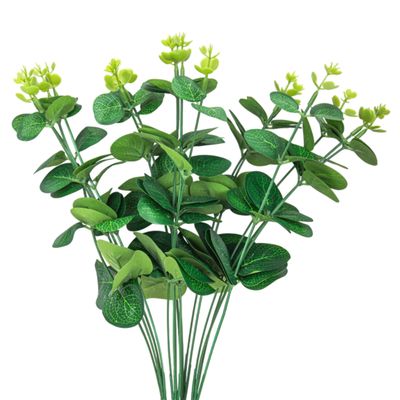 EUCALIPTO ARTIFICIAL DECORATIVO RAMAS - VERDE C/BRILLO