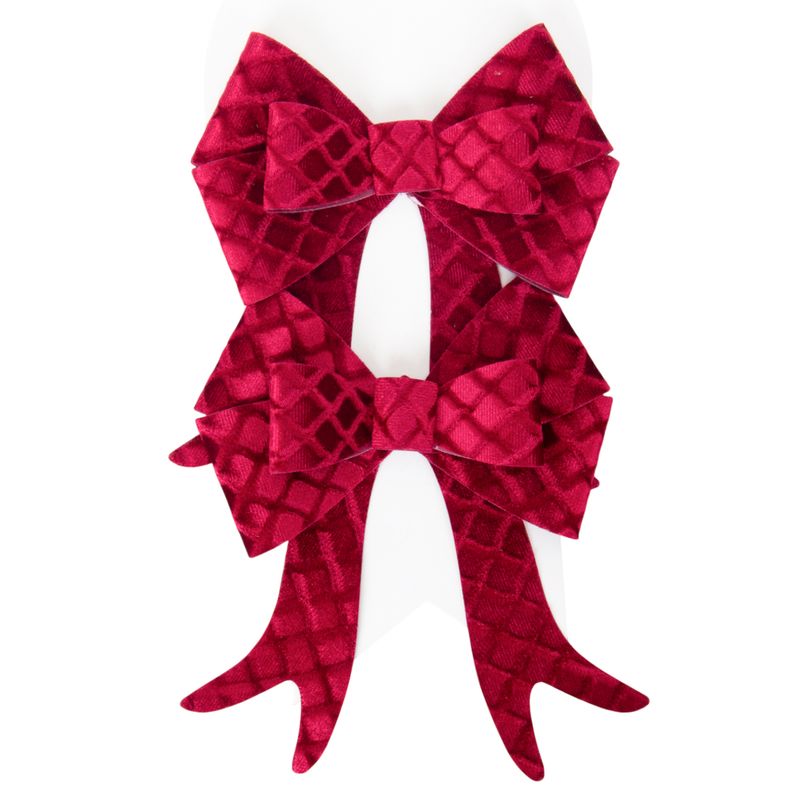 MOÑOS NAVIDAD TELA ROJA 13X18CM (2U)