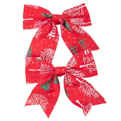 MOÑOS NAVIDAD TELA ROJO/VERDE 14X18CM (2U)