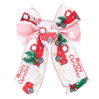 MOÑO NAVIDAD TELA BLANCA 15X23CM