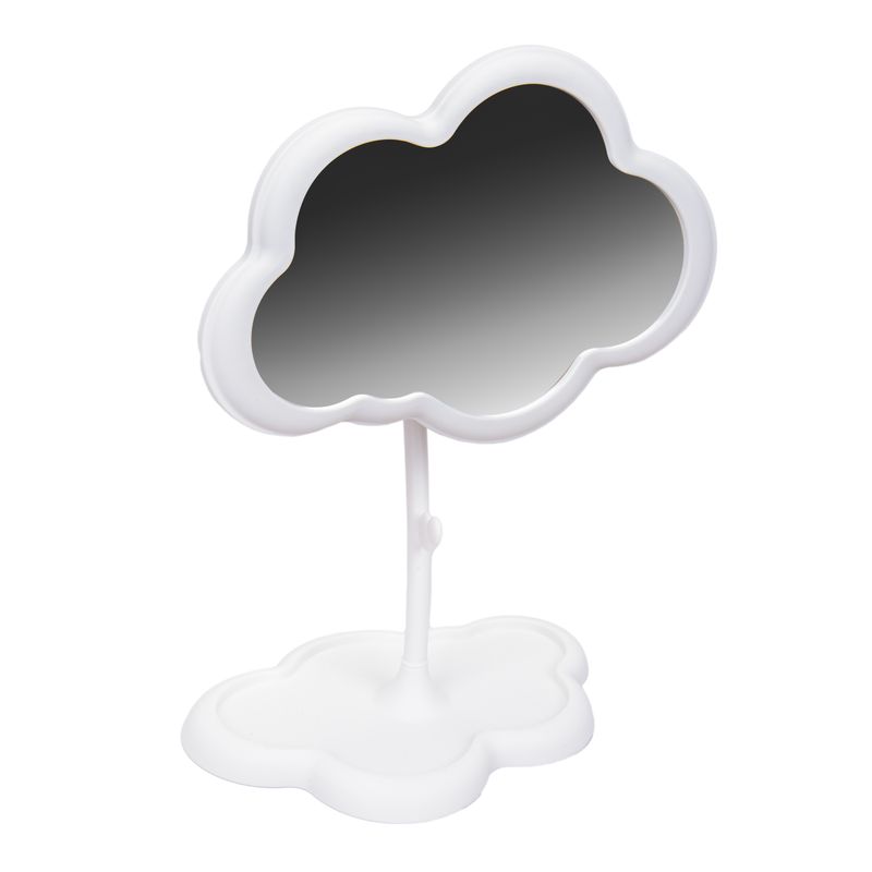 ESPEJO MAQUILLAJE NUBE AJUSTABLE C/BASE BLANCO