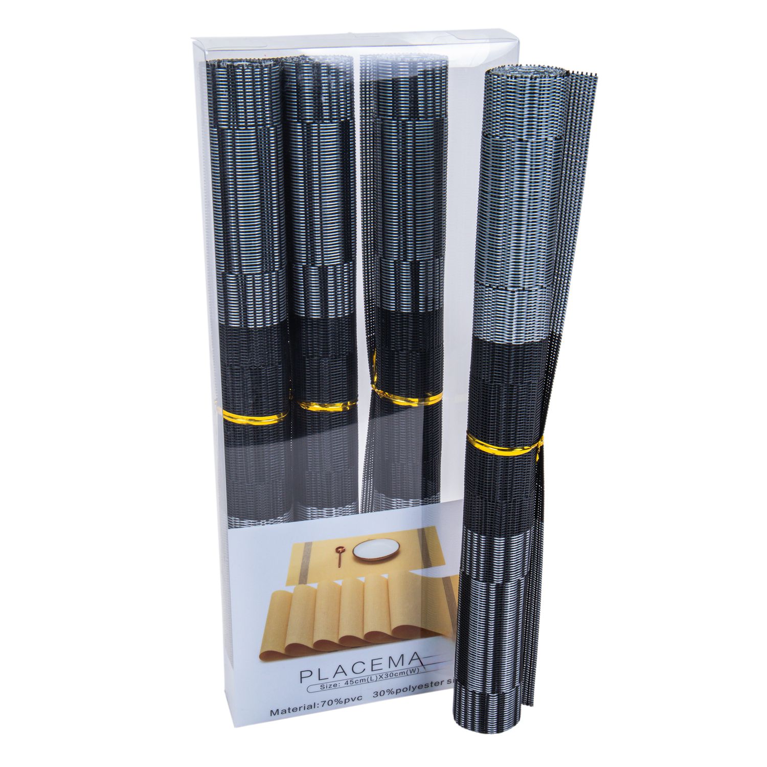SET DE 4 INDIVIDUALES DE  MESA DE PLASTICO 