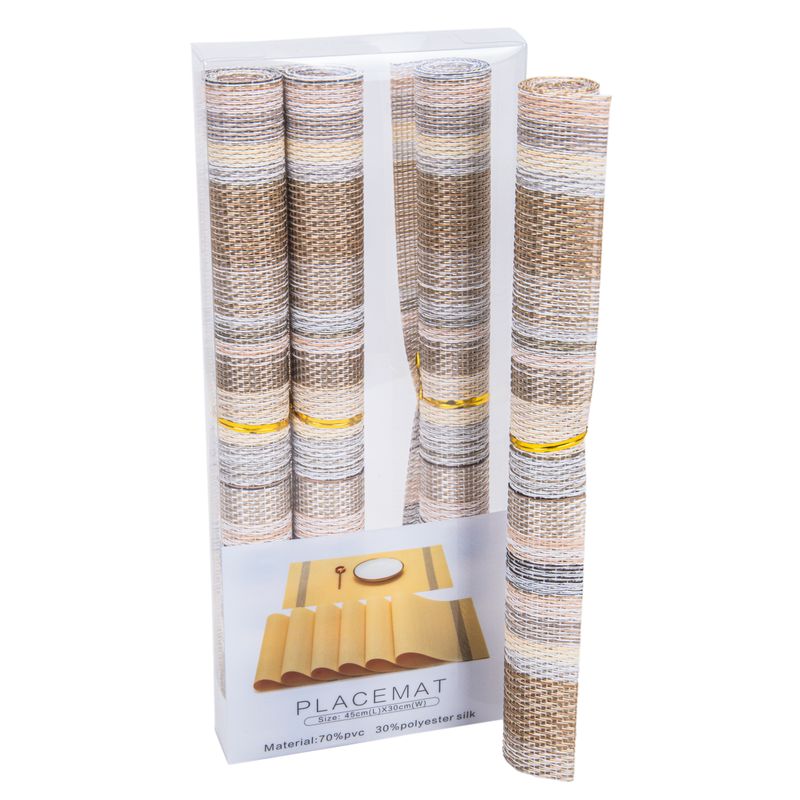 SET DE 4 INDIVIDUALES DE  MESA DE PLASTICO 