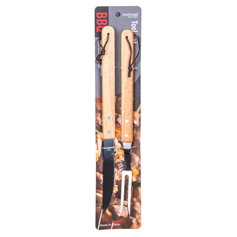 JUEGO PARA ASADO 40CM 2 PZS