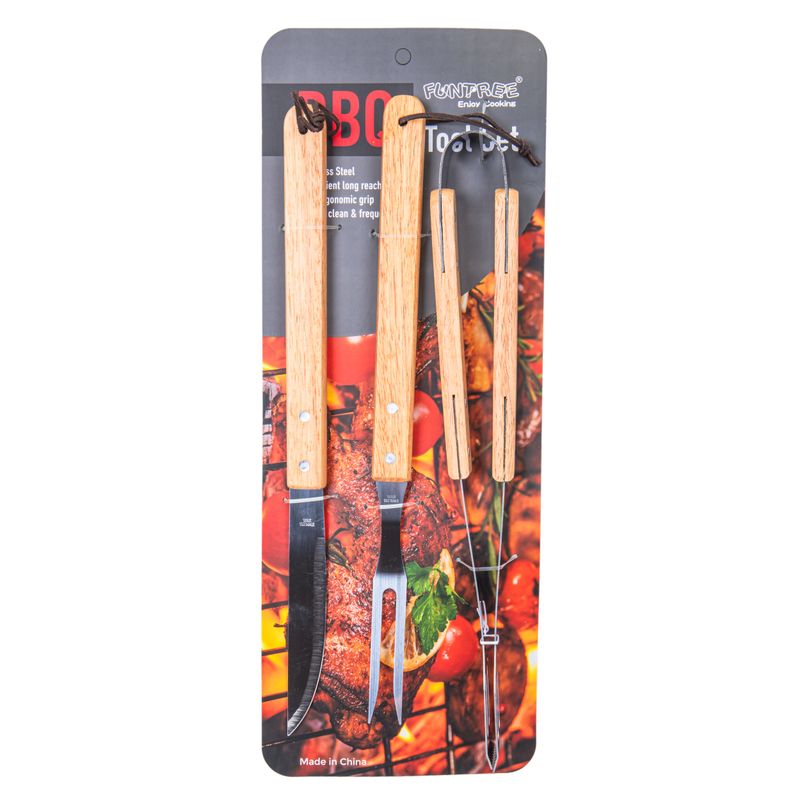 JUEGO PARA ASADO 33CM 3 PZS