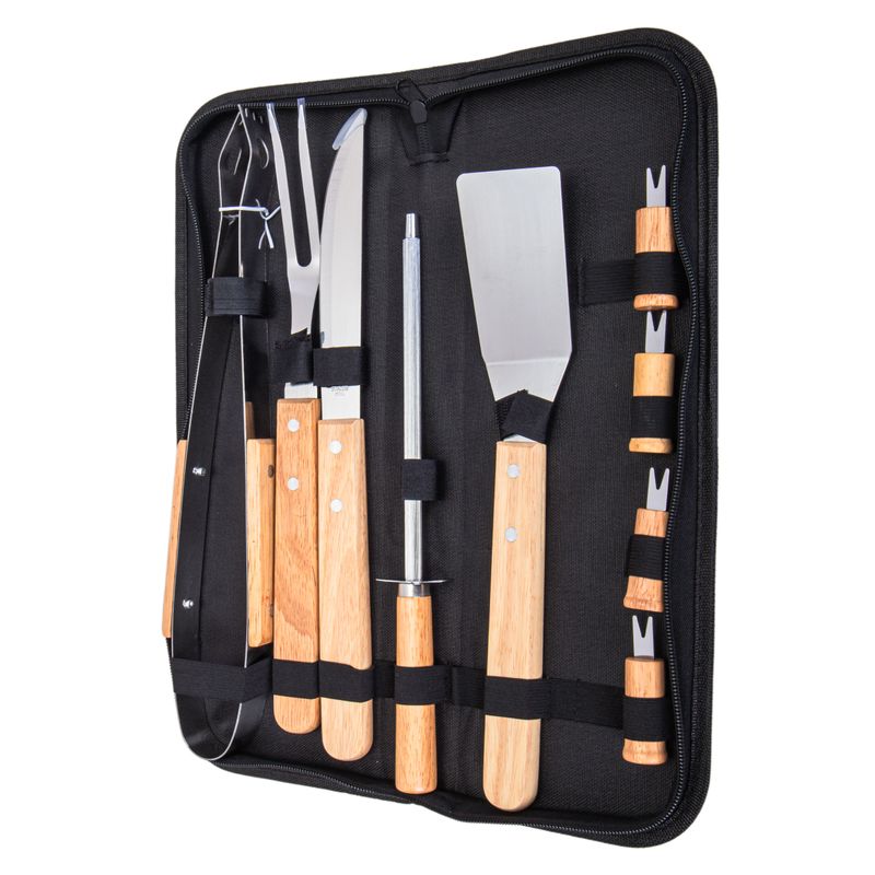 JUEGO PARA ASADO 35CM 10 PZS