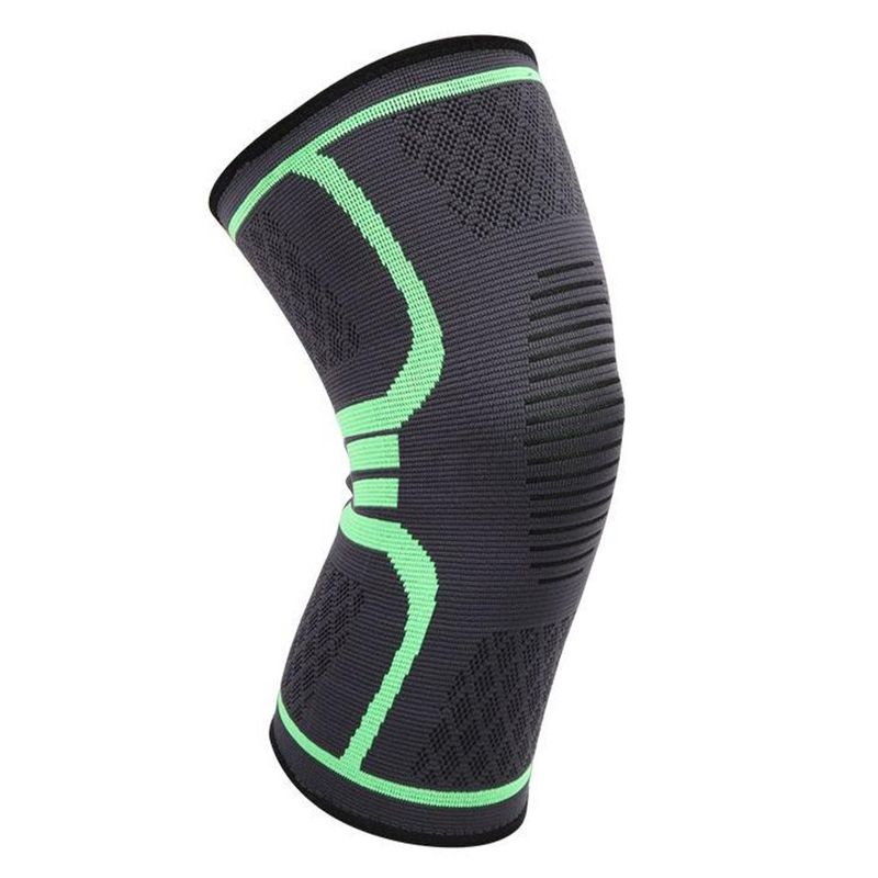 RODILLERA ELASTICA DE NYLON MWKS - NEGRO CON NARANJA 