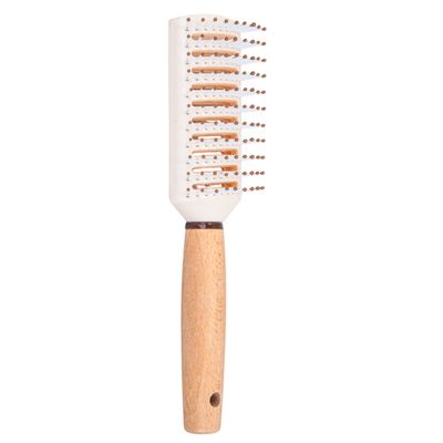 CEPILLO CABELLO RECTANGULAR FINO MANGO BAMBÚ