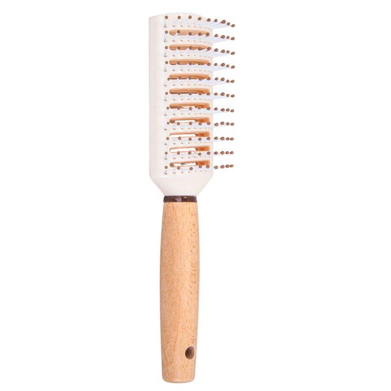 CEPILLO CABELLO RECTANGULAR FINO MANGO BAMBÚ