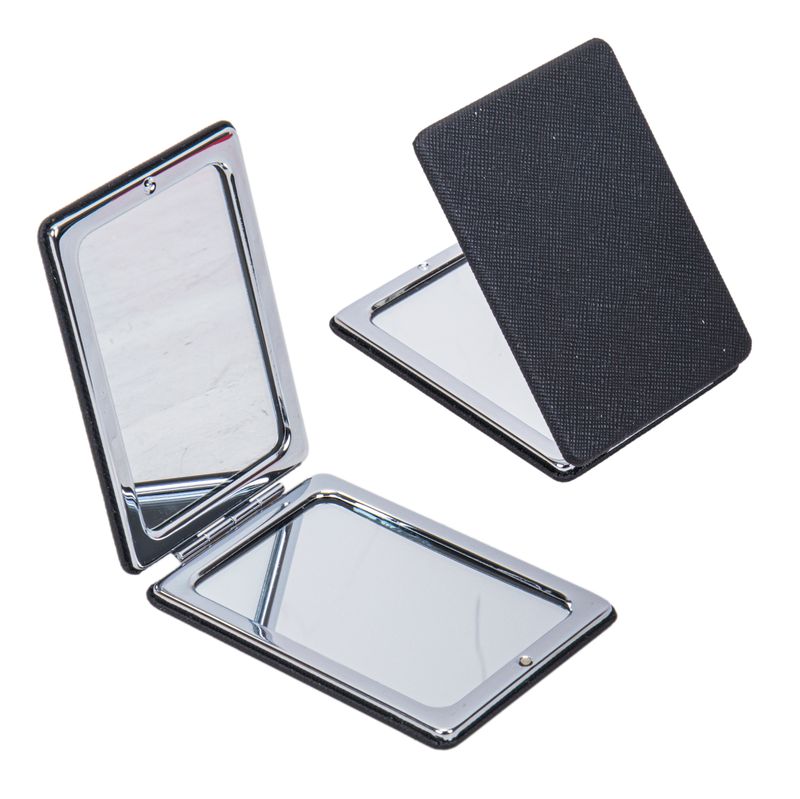 ESPEJO MANO RECTANGULAR NEGRO