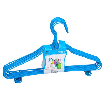 PACK 10 PERCHAS ROPA AZULES PLÁSTICO 38.5X20CM