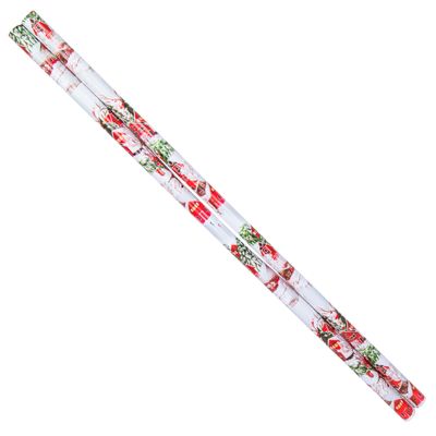 PAPEL REGALO NAVIDAD VERDE DISEÑO FESTIVO (2U) 70X100CM