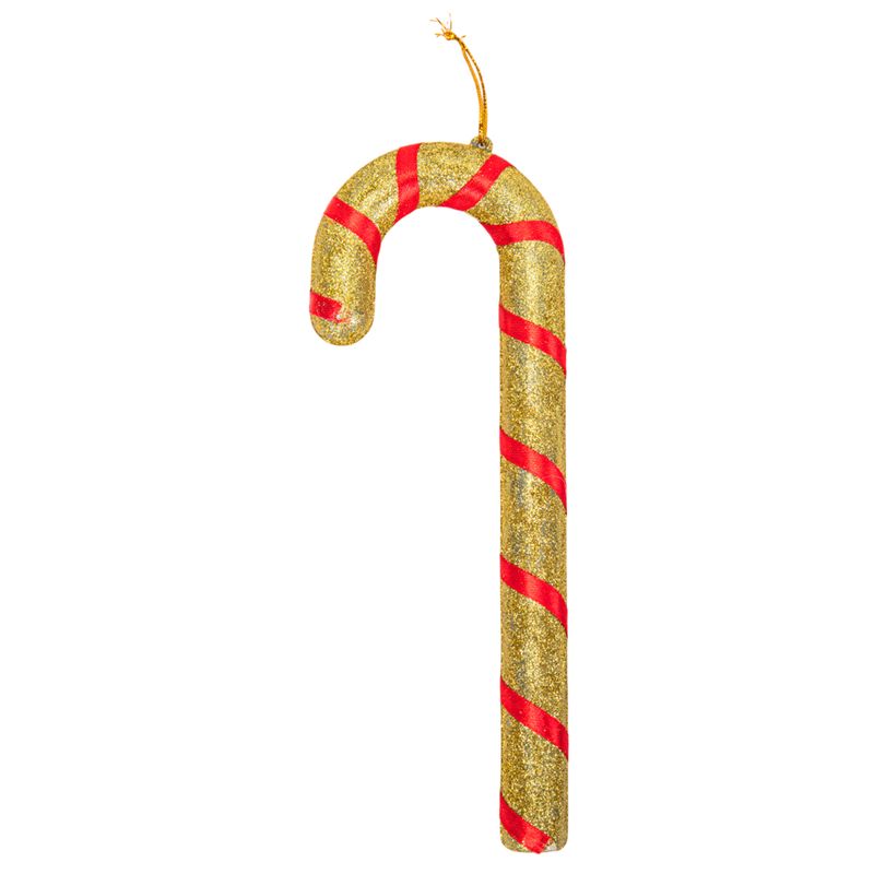 BASTÓN NAVIDAD VERDE/ROJO BRILLANTE 22CM 2X1