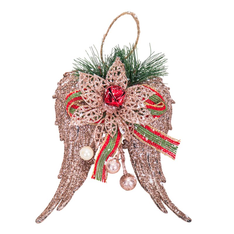 ADORNO ALAS DORADAS NAVIDAD 13×17 CM