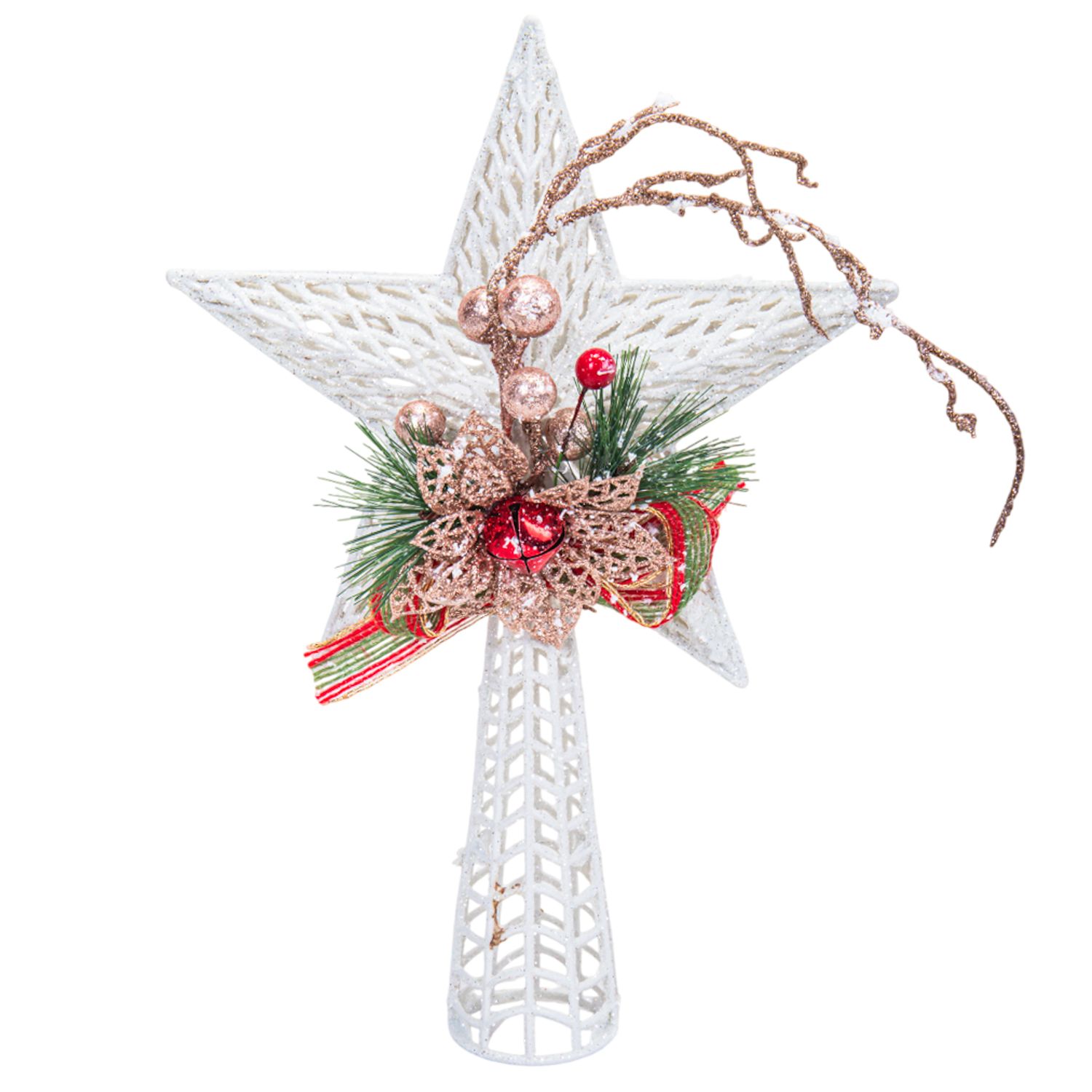 ESTRELLA ÁRBOL NAVIDAD DORADA 19×28 CM