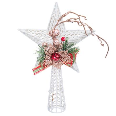 ESTRELLA ÁRBOL NAVIDAD DORADA 19×28 CM