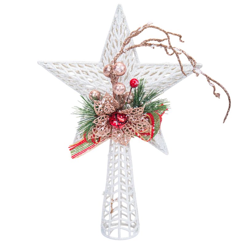 ESTRELLA ÁRBOL NAVIDAD DORADA 19×28 CM