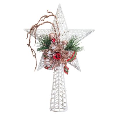 ESTRELLA ÁRBOL NAVIDAD DORADA 19×28 CM