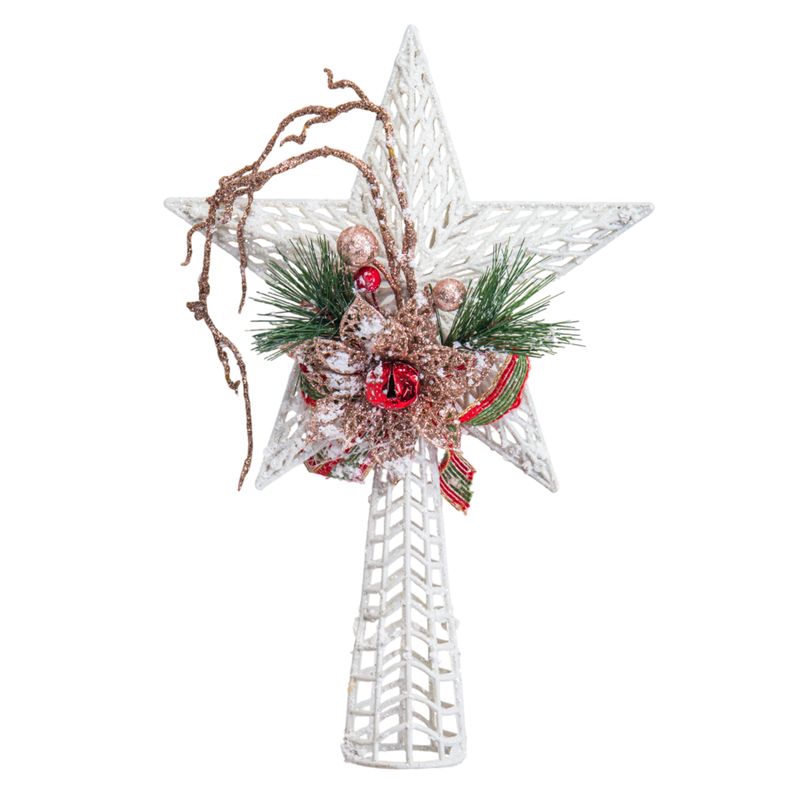 ESTRELLA ÁRBOL NAVIDAD DORADA 19×28 CM