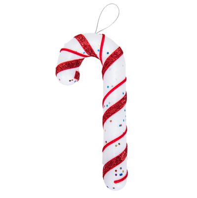 ADORNO BASTÓN NAVIDAD ROJO/BLANCO 20×8 CM