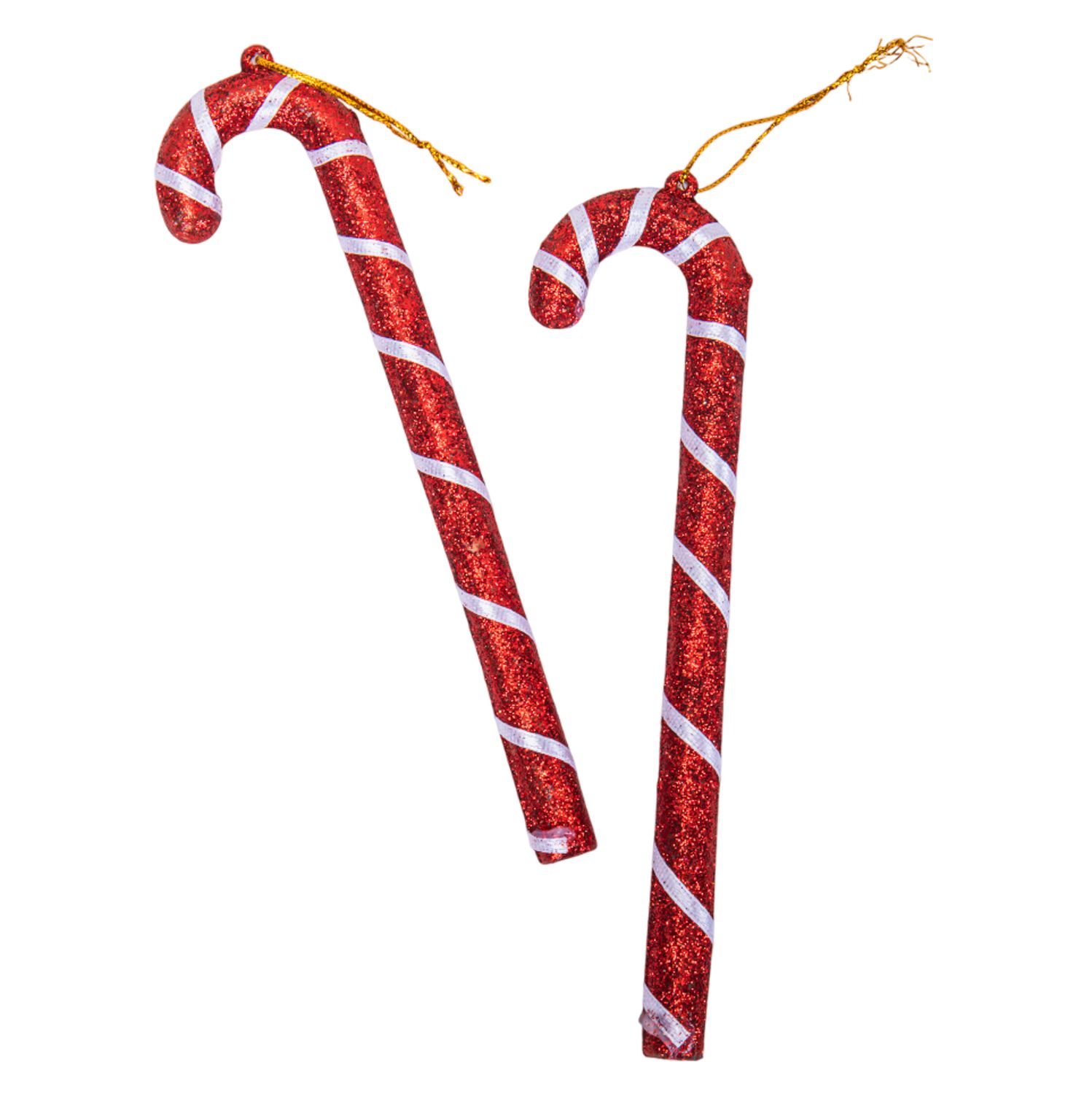 ADORNO BASTÓN NAVIDAD ROJO/PLATA (2U) 17.5×4.5CM 2X1