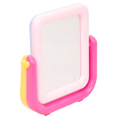 ESPEJO RECTANGULAR COLORIDO AMARILLO/ROSA/CELESTE