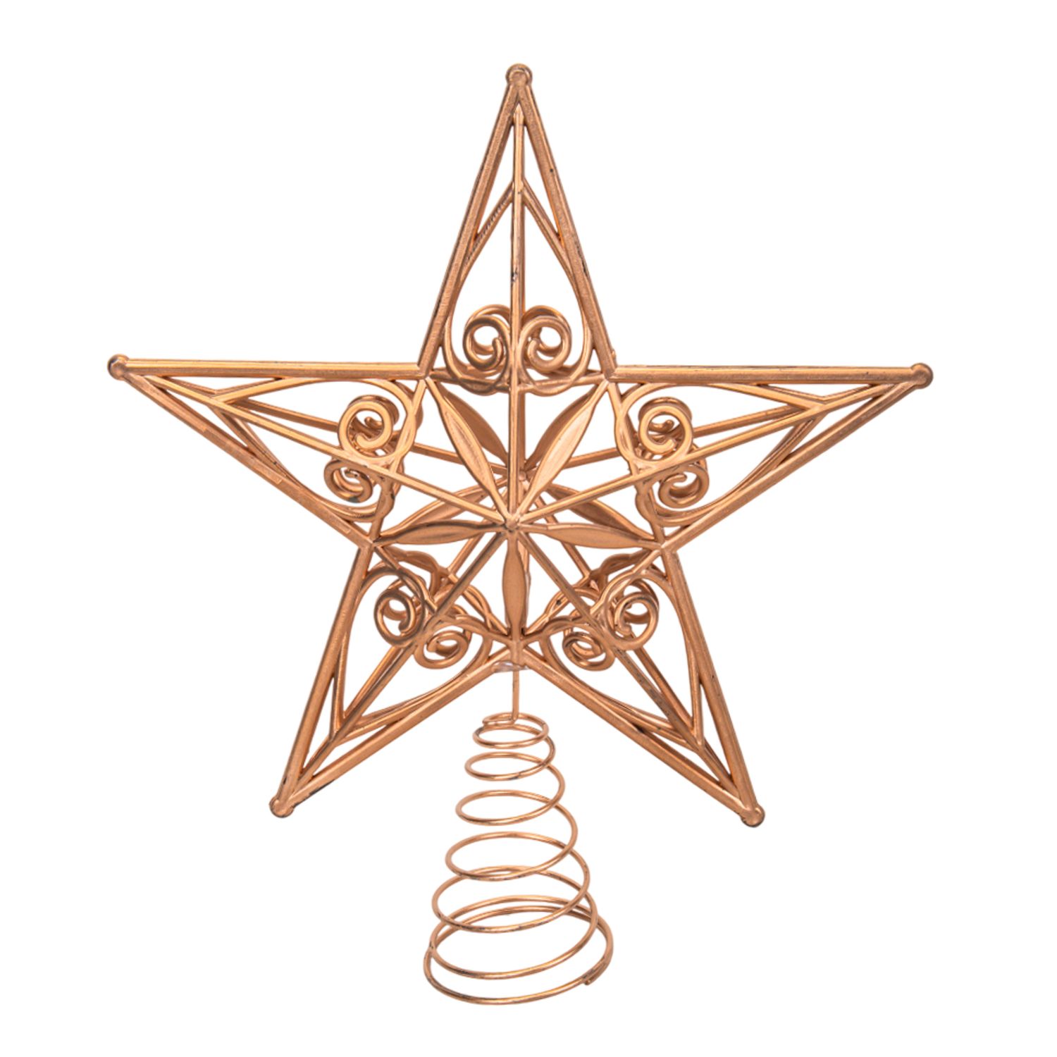 ESTRELLA ÁRBOL NAVIDAD DORADA 20X23CM