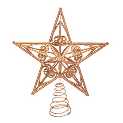 ESTRELLA ÁRBOL NAVIDAD DORADA 20X23CM