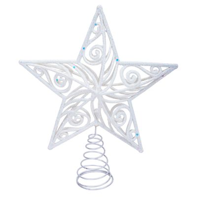 ESTRELLA ÁRBOL NAVIDAD BLANCA 20X23CM