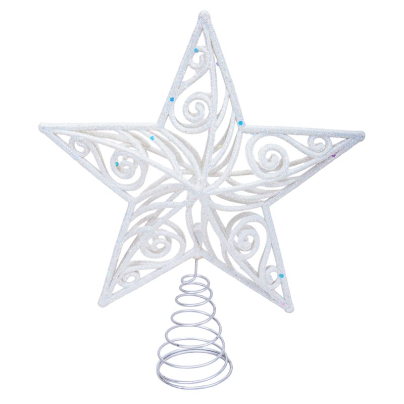 ESTRELLA ÁRBOL NAVIDAD BLANCA 20X23CM