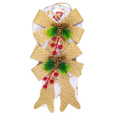 MOÑOS NAVIDAD DORADOS 18X13CM (2U)