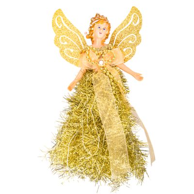 ADORNO ÁNGEL COLGANTE NAVIDAD DORADO PEQUEÑO