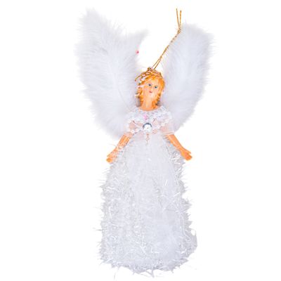 ADORNO ÁNGEL COLGANTE NAVIDAD BLANCO PEQUEÑO
