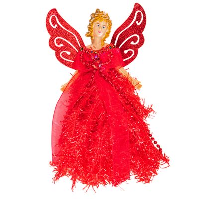 ADORNO ÁNGEL COLGANTE NAVIDAD ROJO PEQUEÑO