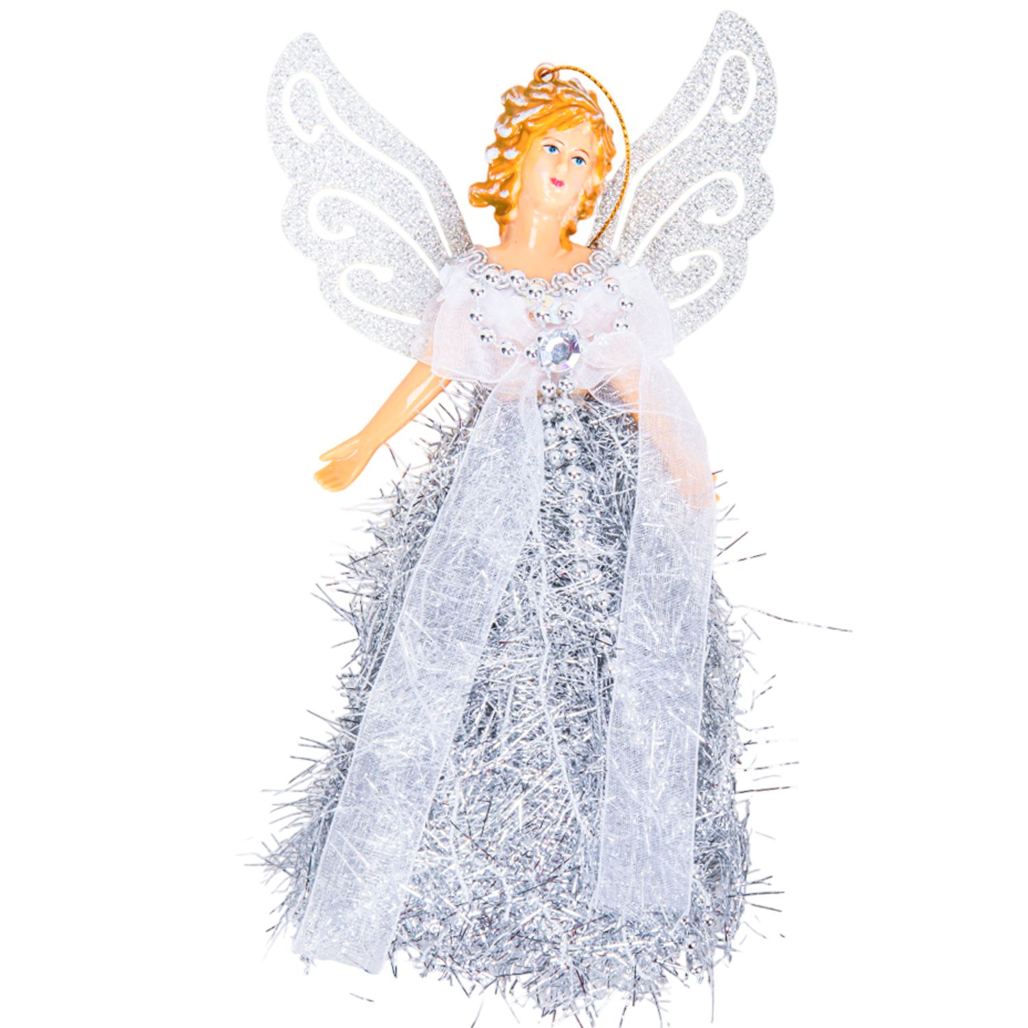 ADORNO ÁNGEL COLGANTE NAVIDAD BLANCO PEQUEÑO