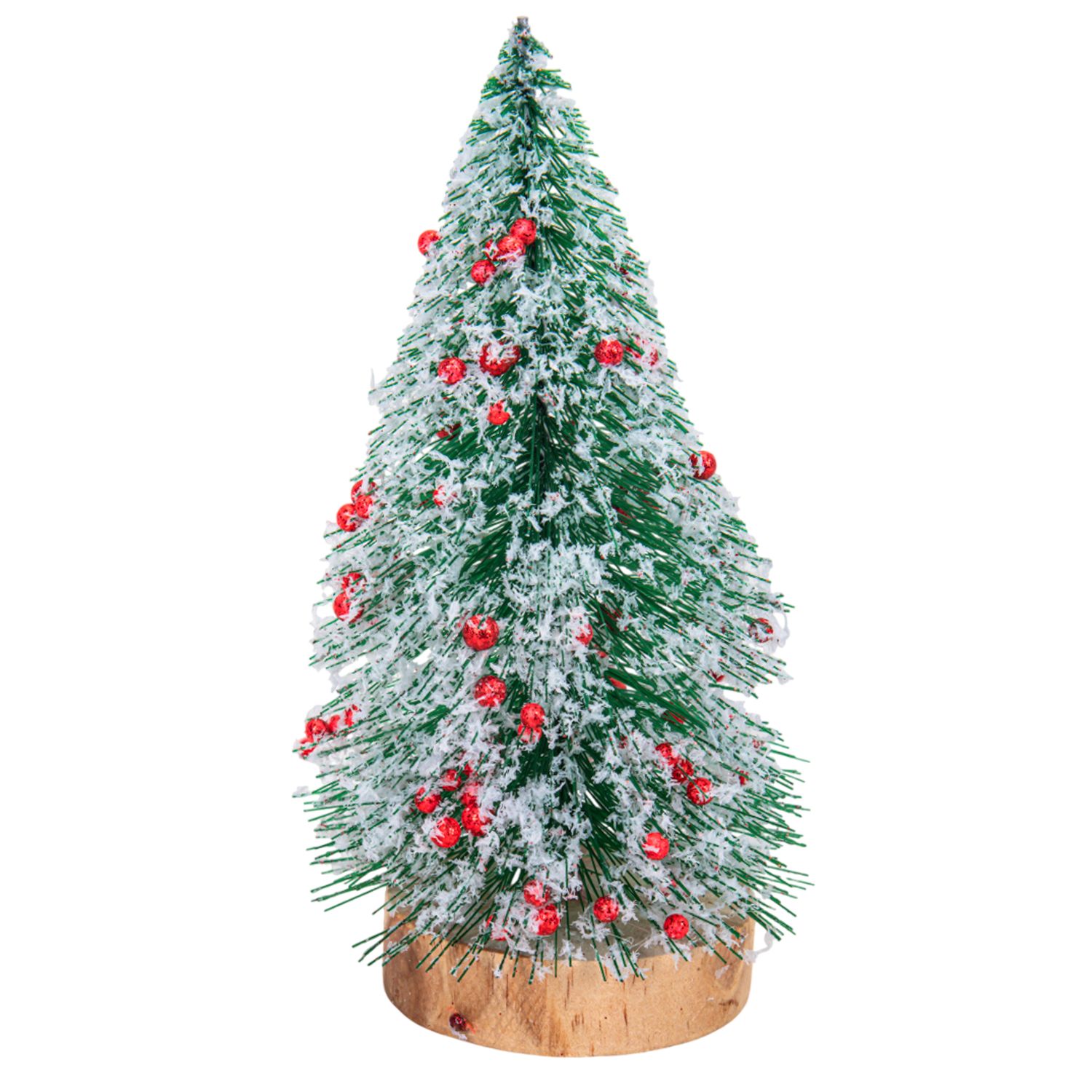 ARBOLITO NAVIDAD VERDE/BLANCO DECORADO 15X8CM 2X1