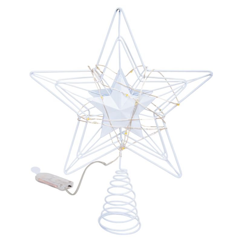 ESTRELLA ÁRBOL NAVIDAD BLANCA 20X26CM