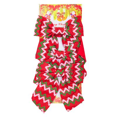 MOÑOS NAVIDAD ROJO/VERDE 18X13CM (3U)