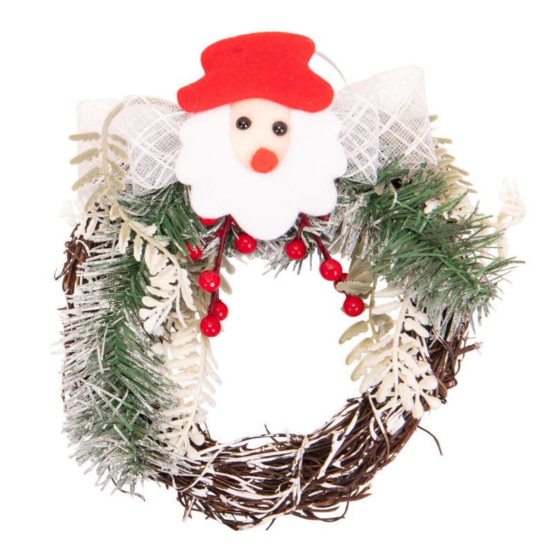 ADORNO COLGANTE CORONA NAVIDAD 15CM