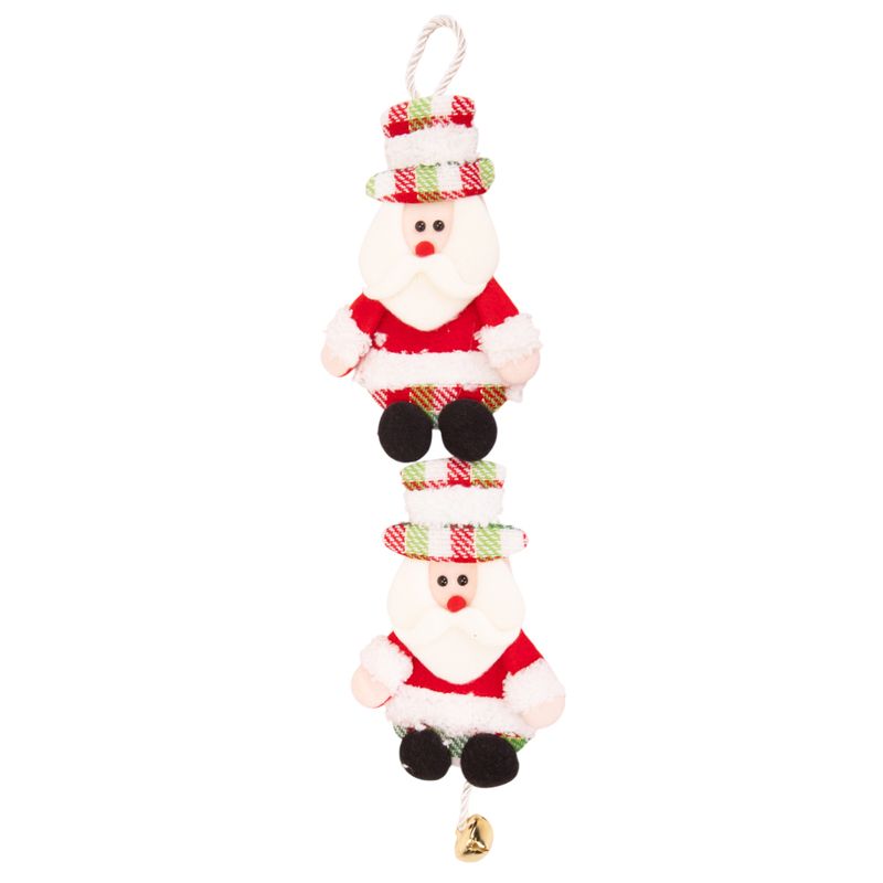 ADORNO COLGANTE NAVIDAD PAPA NOEL 12X48CM