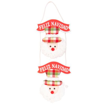 ADORNO COLGANTE NAVIDAD PAPA NOEL 20X48CM