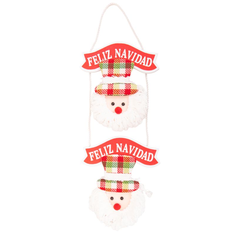 ADORNO COLGANTE NAVIDAD PAPA NOEL 20X48CM