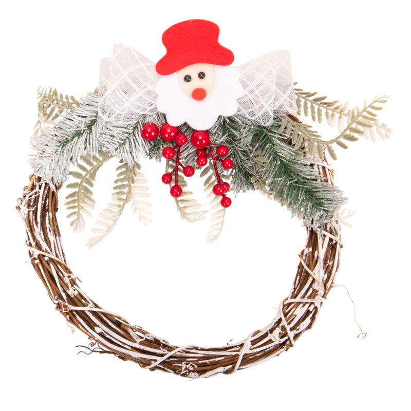 ADORNO COLGANTE CORONA NAVIDAD 24CM