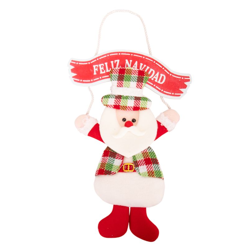 ADORNO COLGANTE NAVIDAD PAPA NOEL 25X39CM